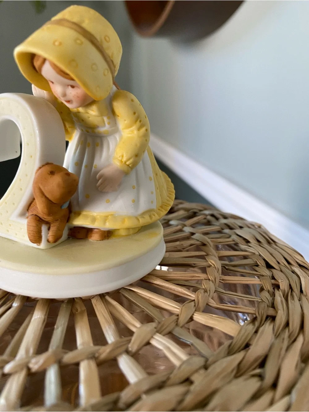 Vintage 1983 Holly Hobbie “Age 2” Porcelain Birthday Figurine Cake Topper